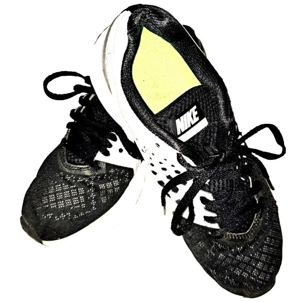 Nike Zoom Span US 7 Black & Gray Lace up Low Top Sneakers